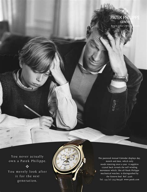 you never actually own a patek philippe|patek philippe generations campaign.